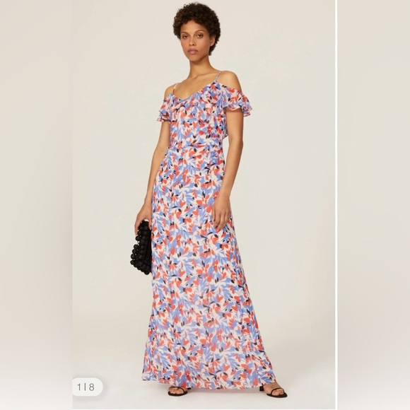 Woman’s Lauren Ralph Lauren Hamisi Gown EUC Size 6 Floral Maxi - Picture 1 of 9